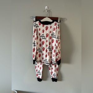 Rowdy Sprout Rolling Stones pajamas. Little kids size 6